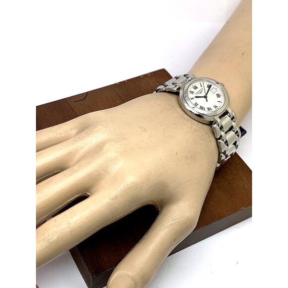 Longines Women's Watch L81124716 PrimaLuna Swiss Quartz Silver Roman Dial 30mm - Picture 5 of 14